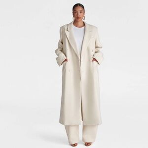 KBB by KAHLANA Women's 'The Maxi Coat' - Cream Size M